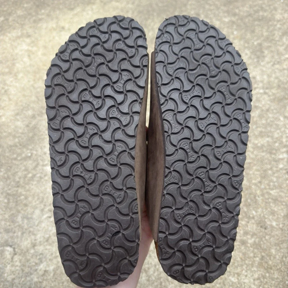 Birkenstock Tatami Brown Suede Double Strap Sandals Mens Size 10
